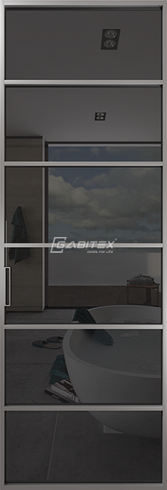 Алюминиевая перегородка 09 GREY │CHROME MATT Алюминиевая перегородка 09 GREY │CHROME MATT