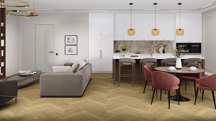 Усовершенствованная кварц-виниловая LVT плитка  DAMY FLOOR Лондон Эдинбург