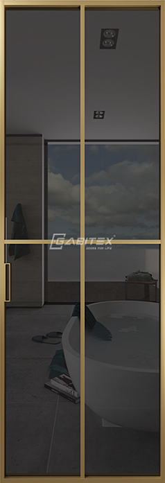 Алюминиевая перегородка 10 GREY │GOLD MATT