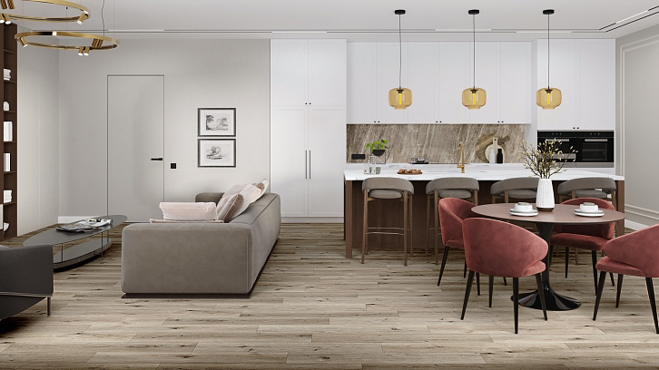 SPC Ламинат DAMY FLOOR Семья Дуб Лофт