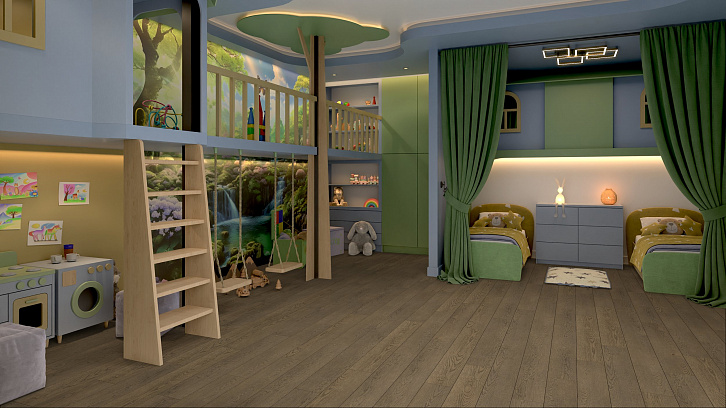 SPC Ламинат DAMY FLOOR Семья Дуб Мокко SPC Ламинат DAMY FLOOR Семья Дуб Мокко