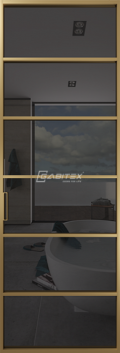 Алюминиевая перегородка 09 GREY │GOLD MATT