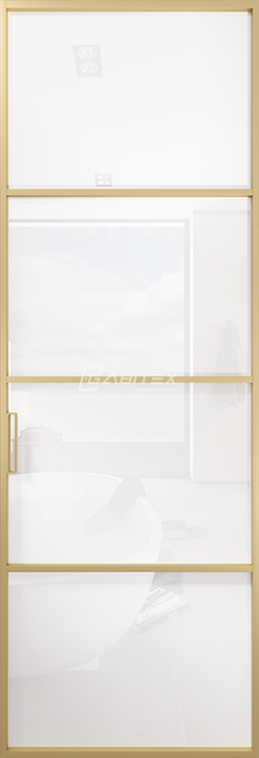Алюминиевая перегородка 07 BIANCO │GOLD MATT