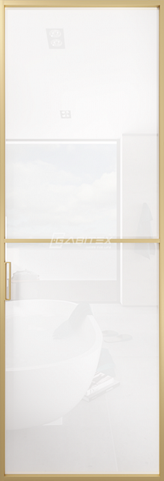 Алюминиевая перегородка 02 BIANCO │GOLD MATT