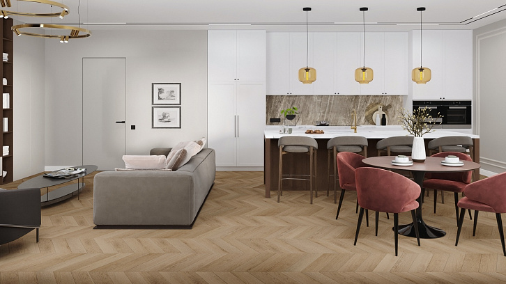 Усовершенствованная кварц-виниловая LVT плитка DAMY FLOOR Шеврон Сен-Клу Усовершенствованная кварц-виниловая LVT плитка DAMY FLOOR Шеврон Сен-Клу