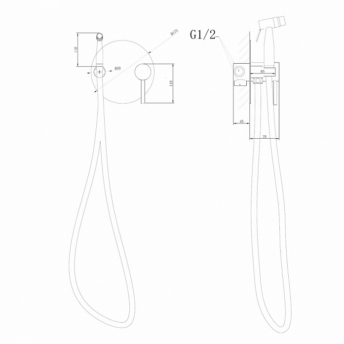 Смеситель ABBER Emotion AF8826G с гигиеническим душем, золото матовое Смеситель ABBER Emotion AF8826G с гигиеническим душем, золото матовое