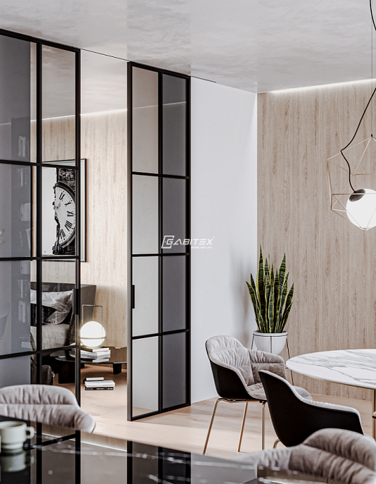 Алюминиевая перегородка 08 GREY │CHROME MATT Алюминиевая перегородка 08 GREY │CHROME MATT